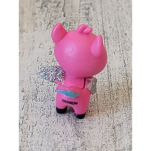 Mini pink blue glitter deer doll accessory pet toy figure - Picture 3 of 4